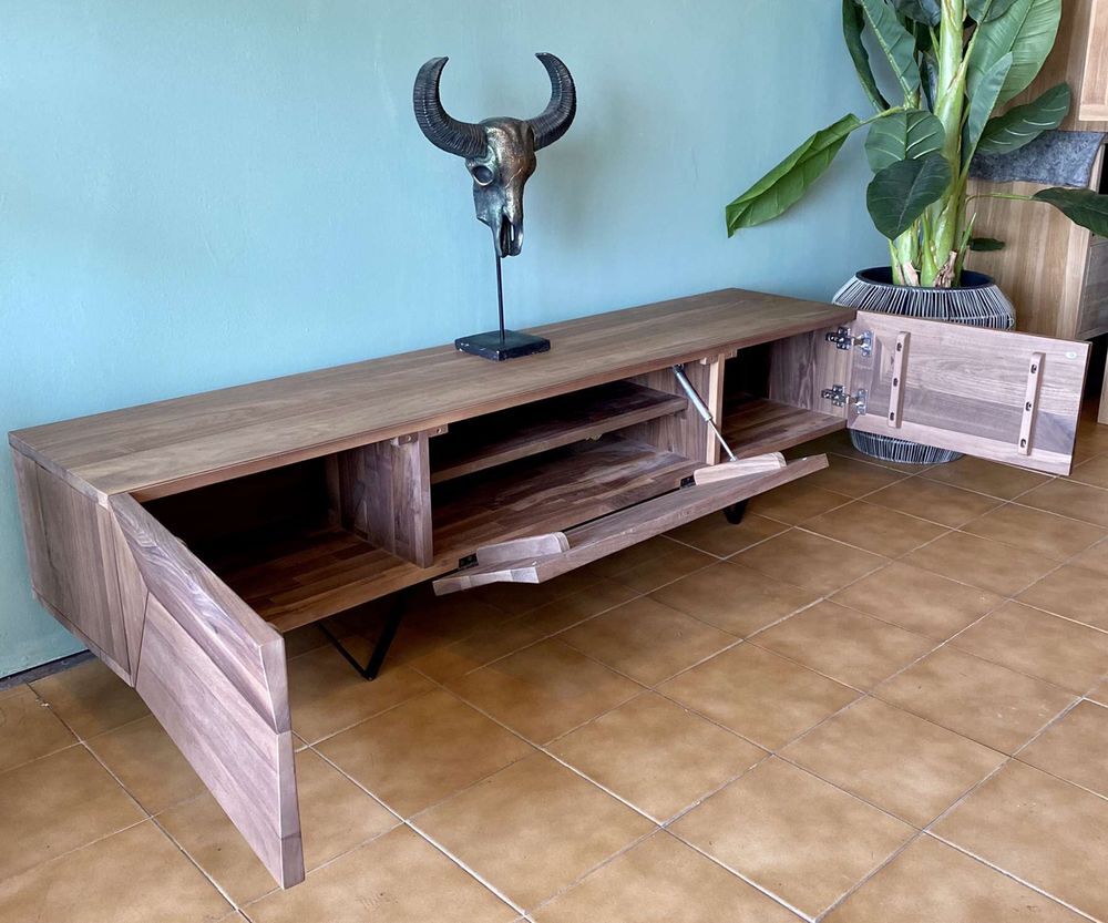Meuble TV en Noyer massif Metric 175 cm Meubles