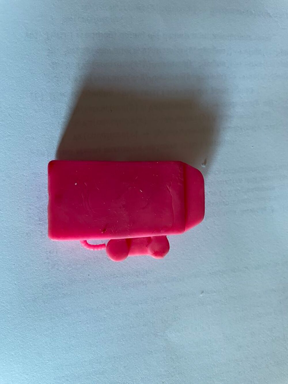Gomma gomme eraser collection telephone jetons rose 