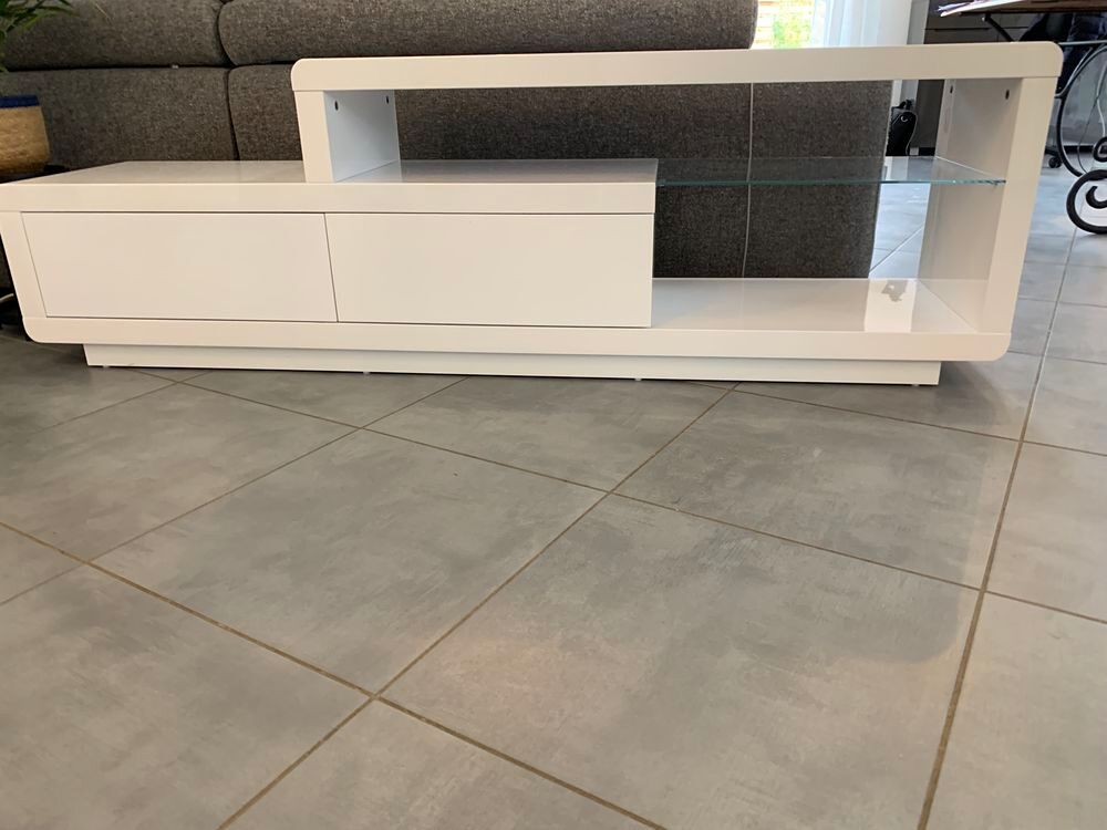 MEUBLE TV LAQUE BLANC Meubles
