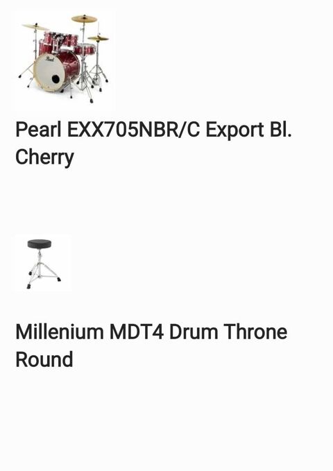 batterie acoustique Pearl cherry 950 Vauvert (30)