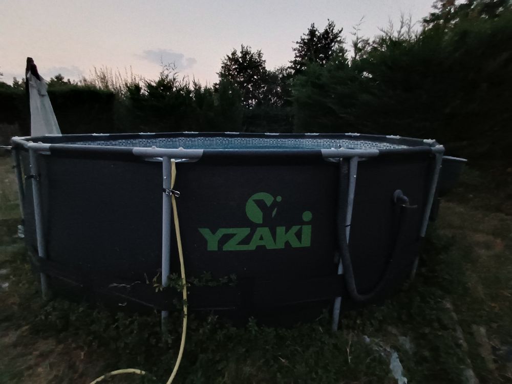 piscine YZAKI ronde 4.57mx1.22m compl&egrave;te Jardin