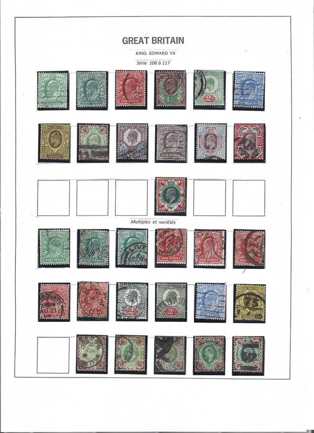 timbres Grande Bretagne 