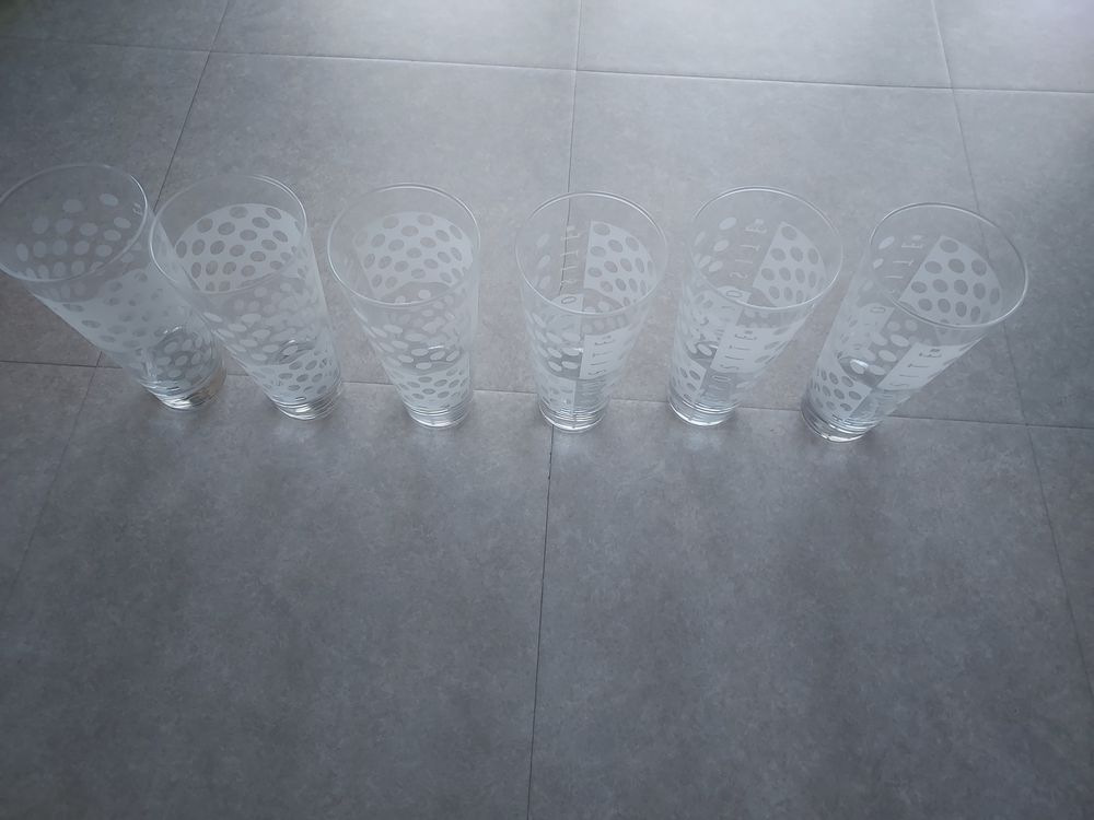 6 verres fantaisie grand format 6€ Electroménager