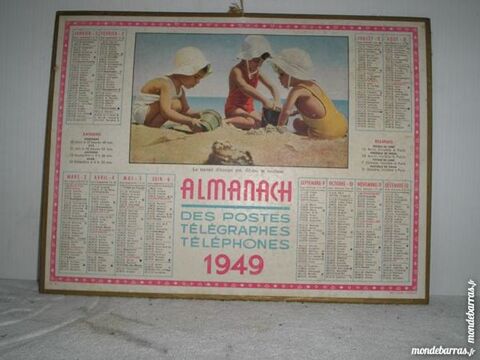Authentique calendrier des postes 1949 15 Le Tremblay-sur-Mauldre (78)