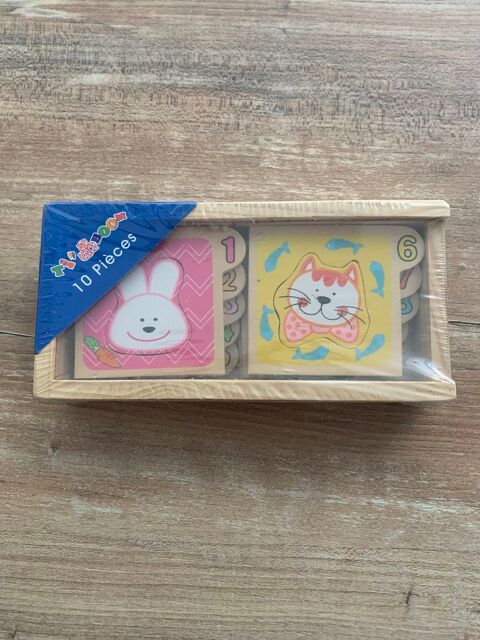 Puzzle 10 pièces en bois enfant      Animaux Saleilles (66)