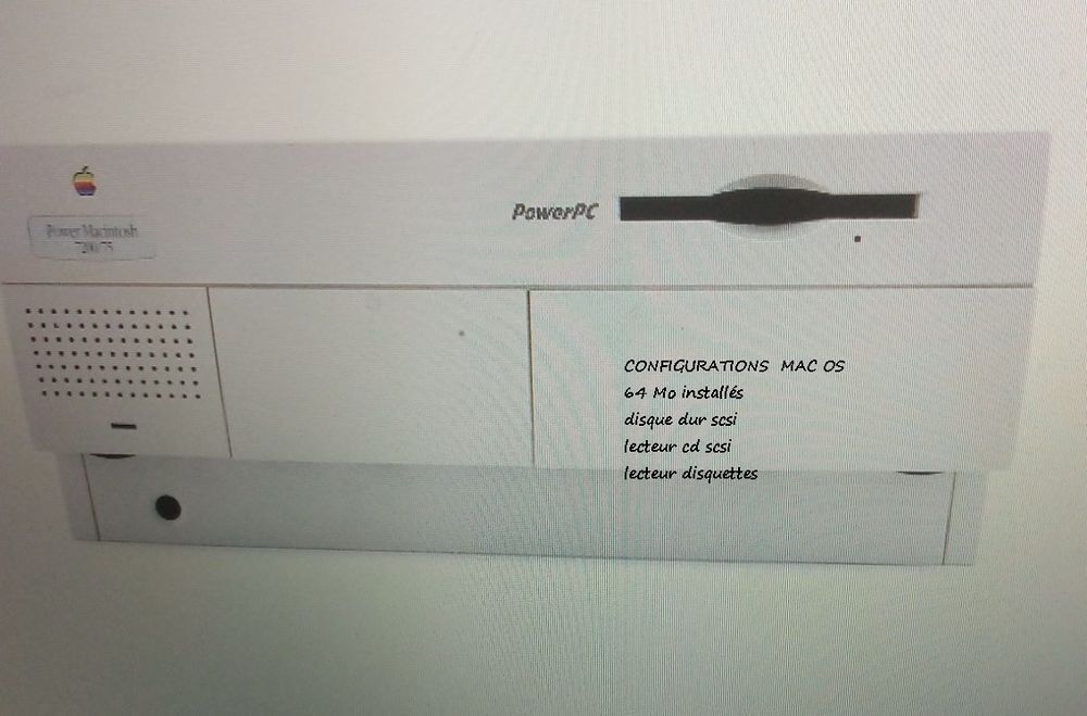 Unit&eacute; centrale APPLE 7200 -90 A 64MO adb SCSI Matériel informatique
