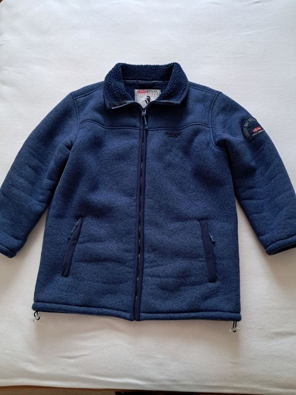 Veste polaire unisexe bleue doubl&eacute;e. Himalaya Mountains. T L Vêtements