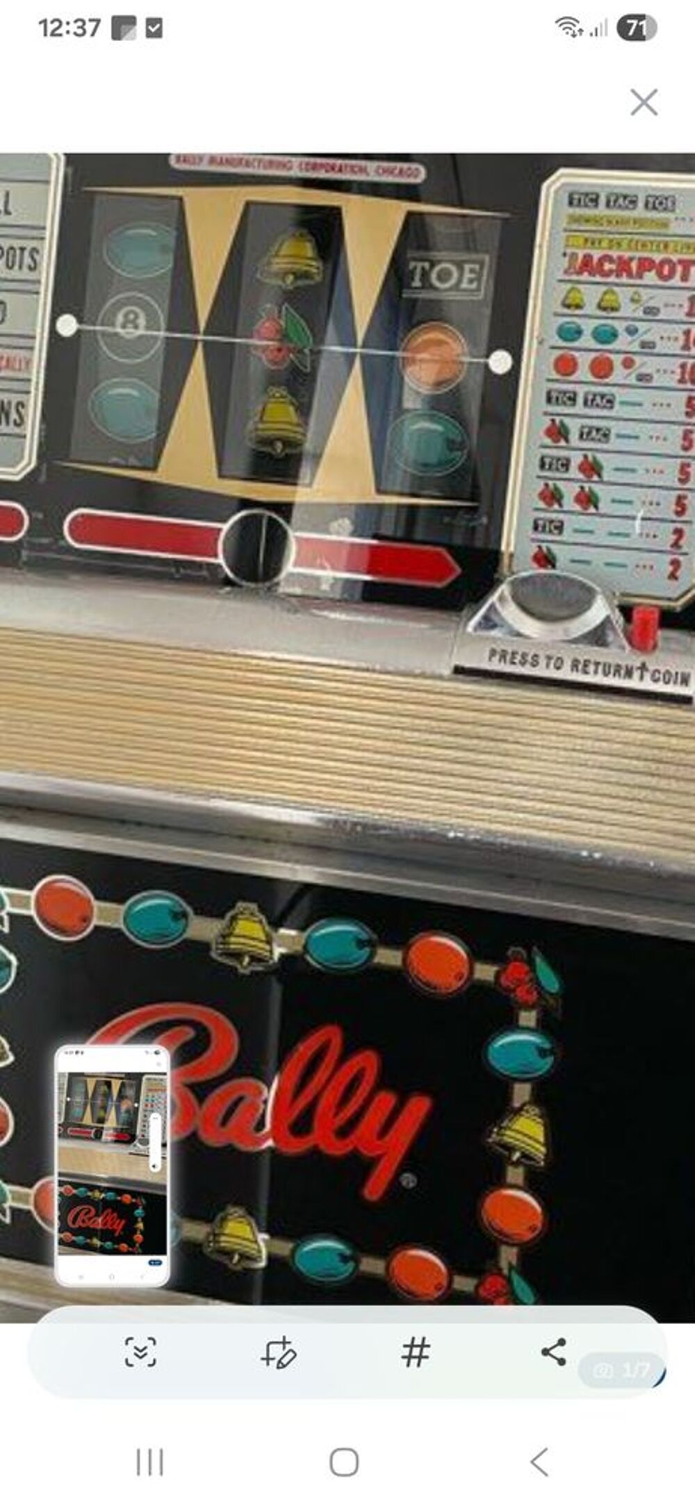 D&eacute;barrasse ancien jackpot bandit manchot en panne hs . Consoles et jeux vidéos