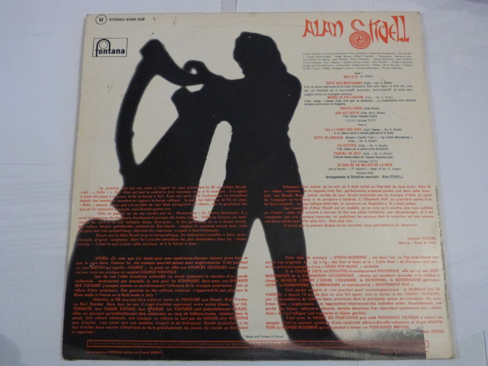 LP ALAN STIVELL - REFLETS N&deg; 6399 008 CD et vinyles