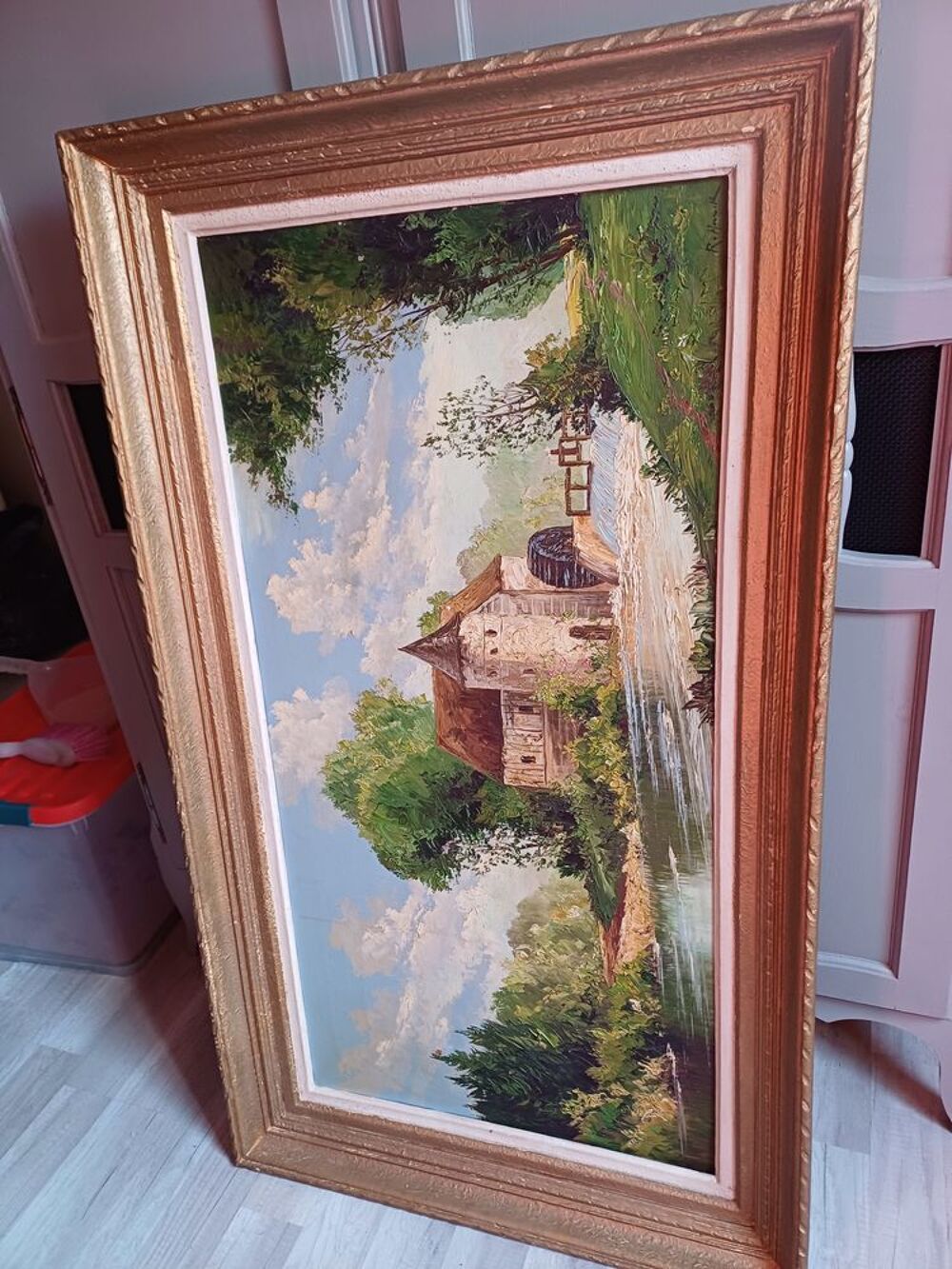 Tableau sign&eacute; achet&eacute; sur les quais de seine Décoration