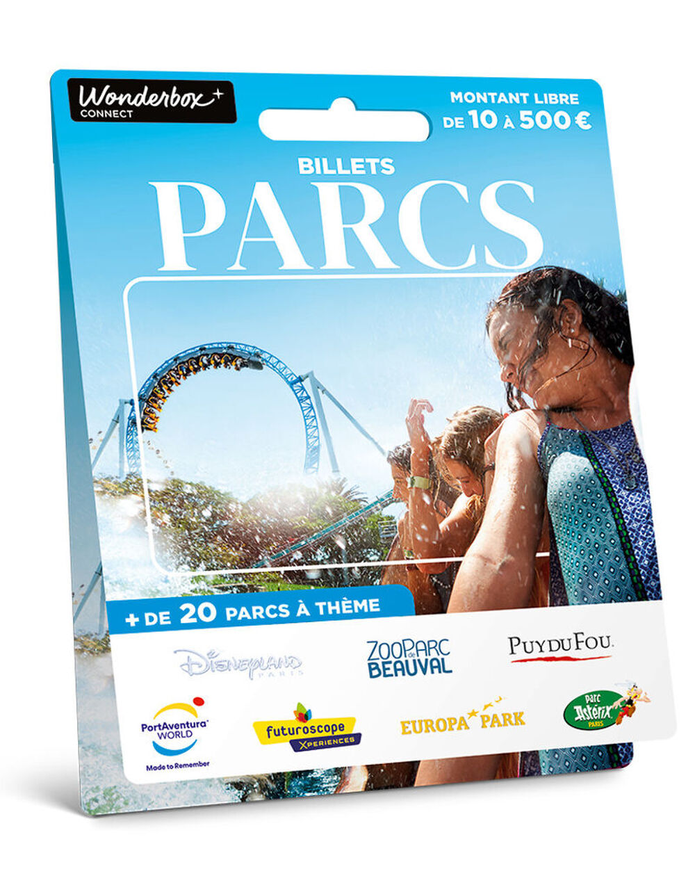 1 e-carte cadeau Wonderbox de 100 EUROS " 100 % Parcs " Billetterie