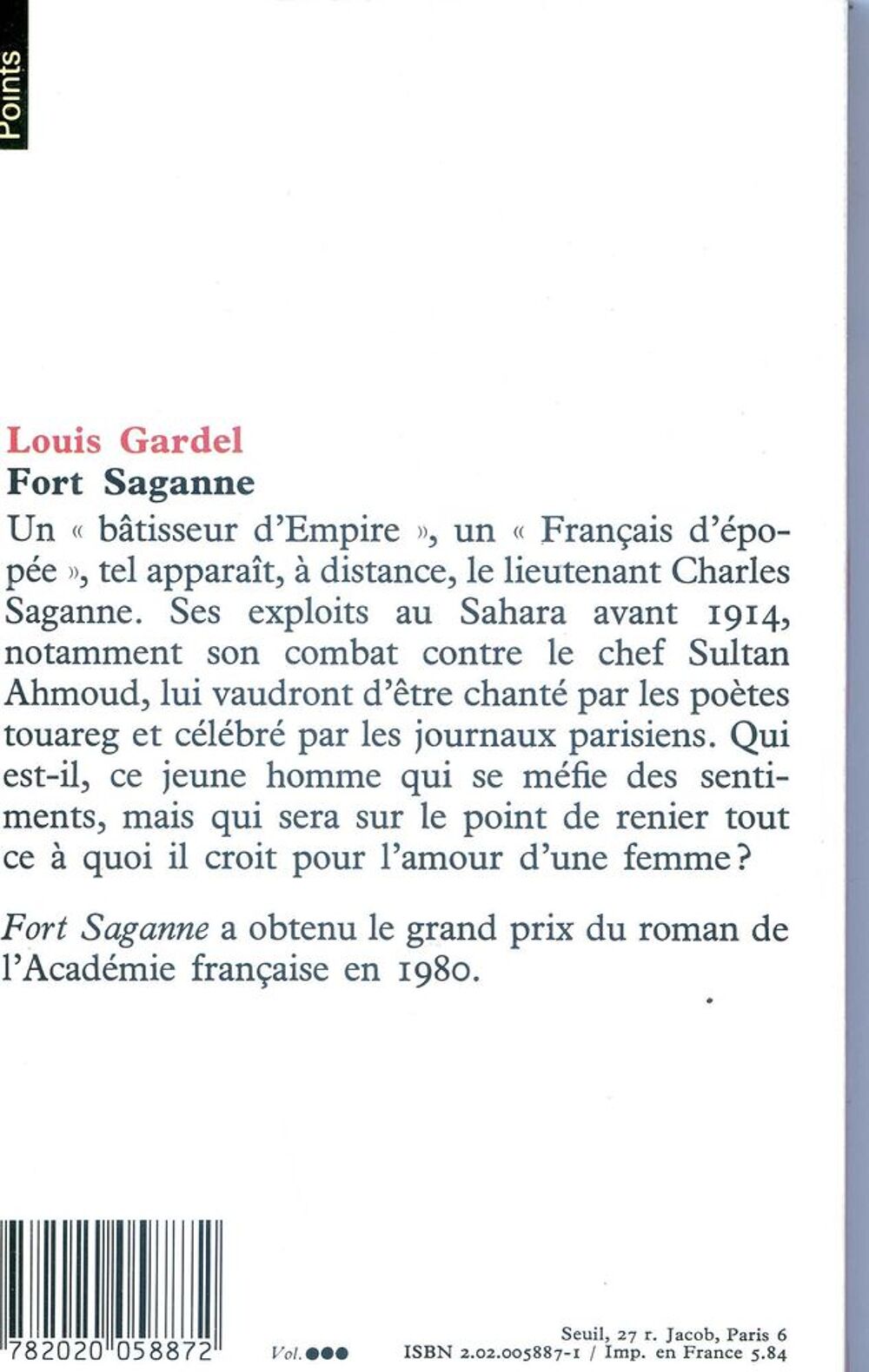 FORT SAGANNE - Louis Gardel, Livres et BD