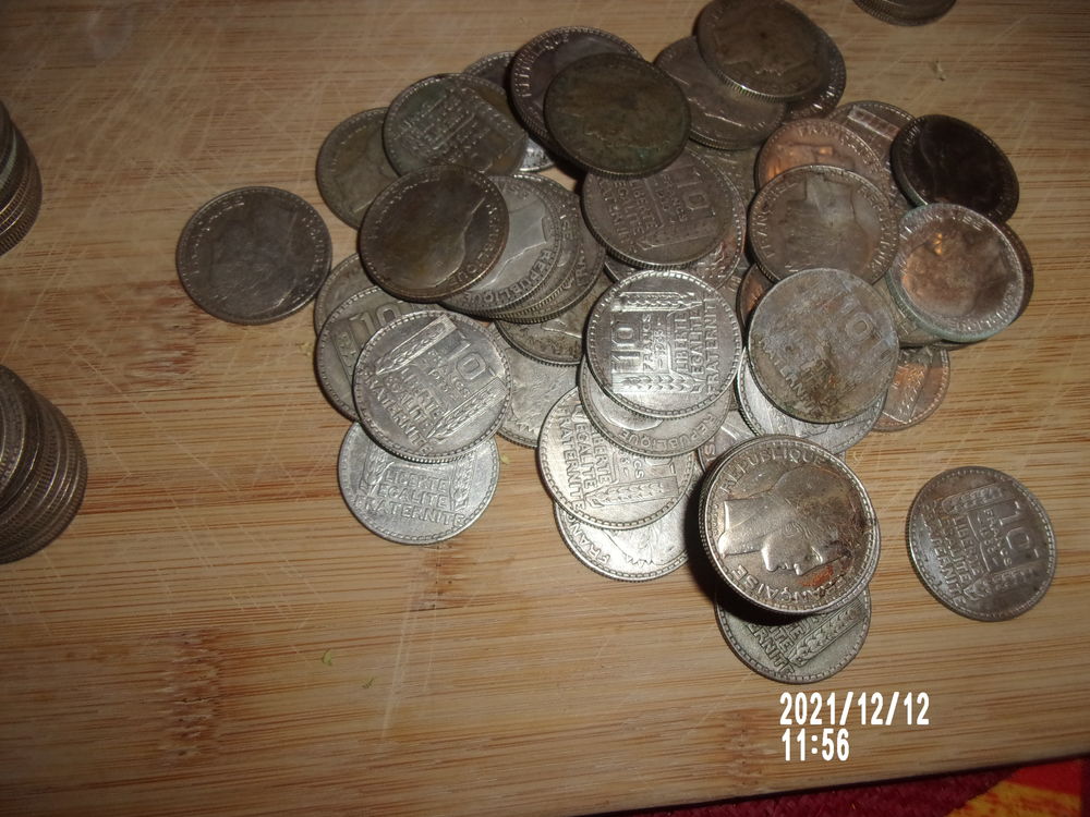 lot de 180 pi&egrave;ces de 10 francs Turin en argent, 1 kilo 800 