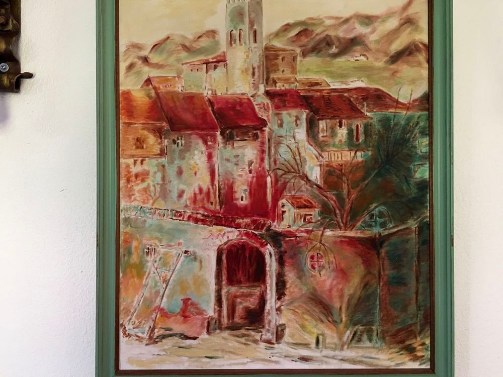 Tableau : Peinture &agrave; l'huile sur toile authentique ; 70x50cm Décoration