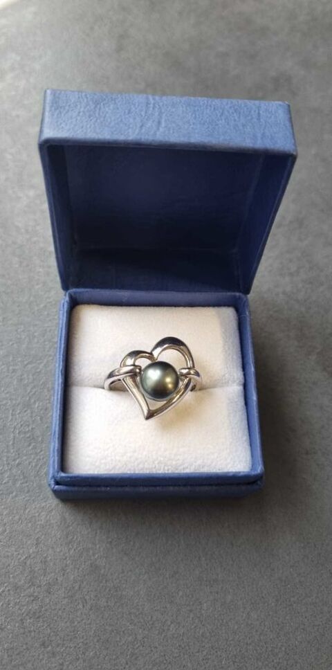 Tr�s jolie bague en argent T58 et perle de tahiti 60 Oullins (69)