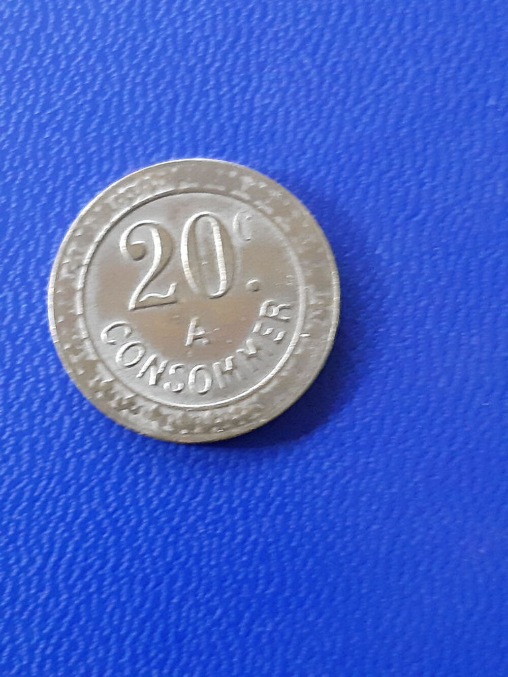 1902-37 jeton 20 centimes &agrave; consommer 