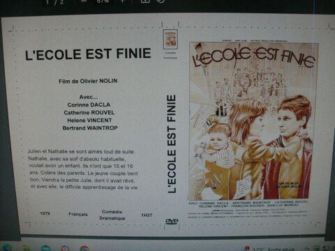 Rare film :   L 'ecole est finie    40 Saint-Mdard-en-Jalles (33)
