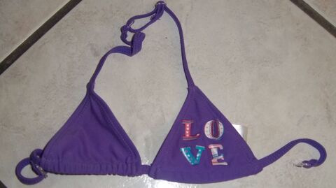 Haut de maillot de bain violet 3 ans 1 Colombier-Fontaine (25)