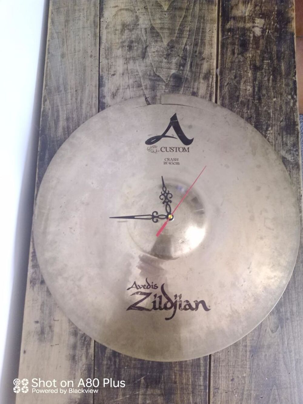 Horloge sur Cymbale Marque Zildjian Décoration
