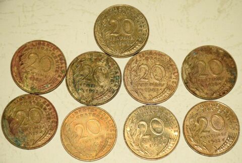 Lot de 9 Pièces 20 centimes Marianne - Lagrifouille... 3 Roissy-en-Brie (77)