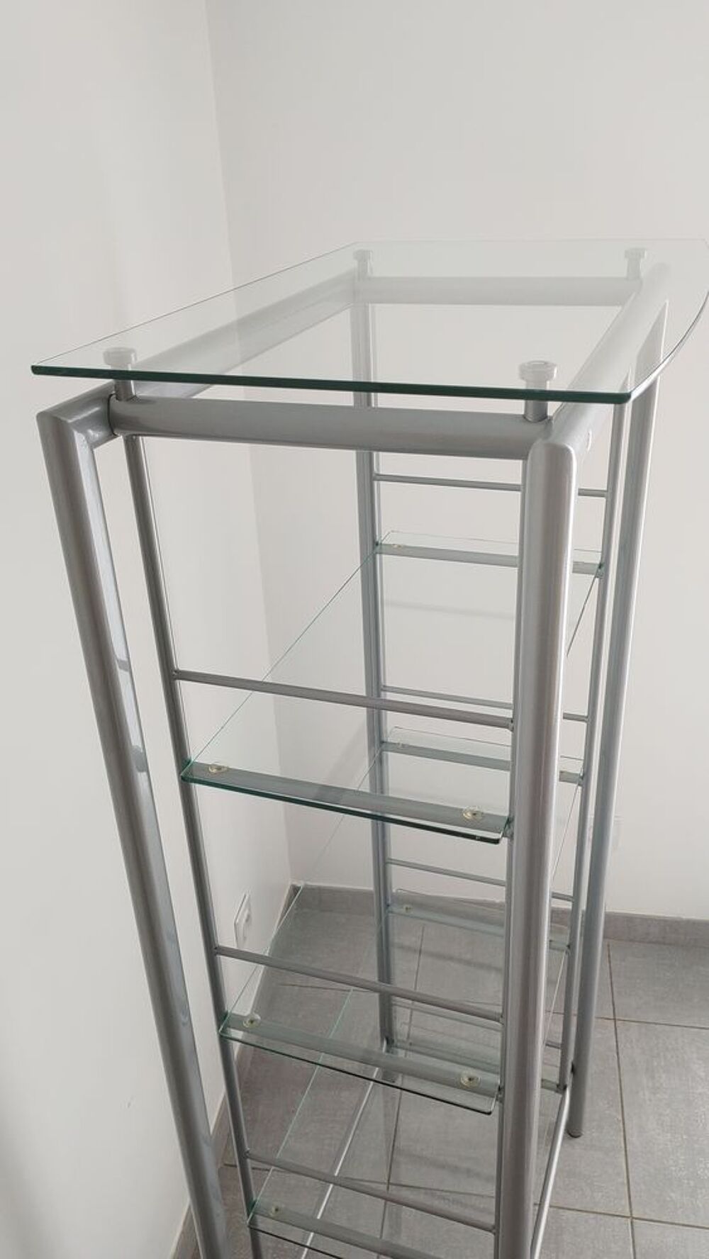Biblioth&egrave;que Design Double Portant Structure Alu &Eacute;tag&egrave;res x5 Meubles