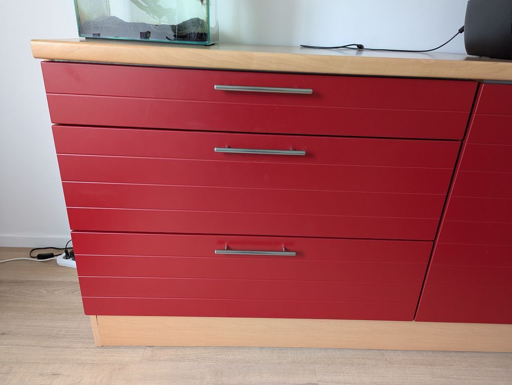 Meuble Schmidt 200 cm - 2 blocs + plan de travail Meubles