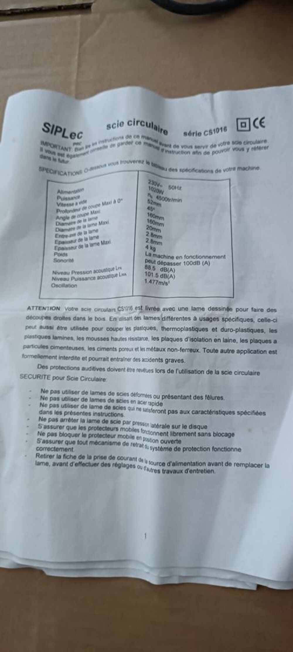 Scie circulaire Bricolage