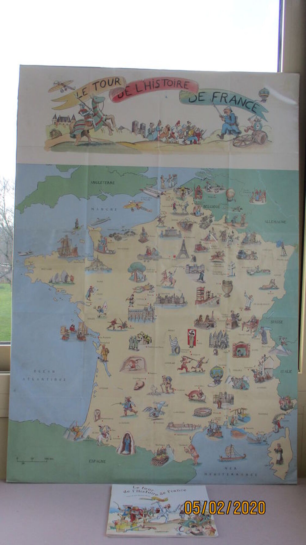 Le TOUR de l'HISTOIRE de FRANCE livre + carte. Dcoration