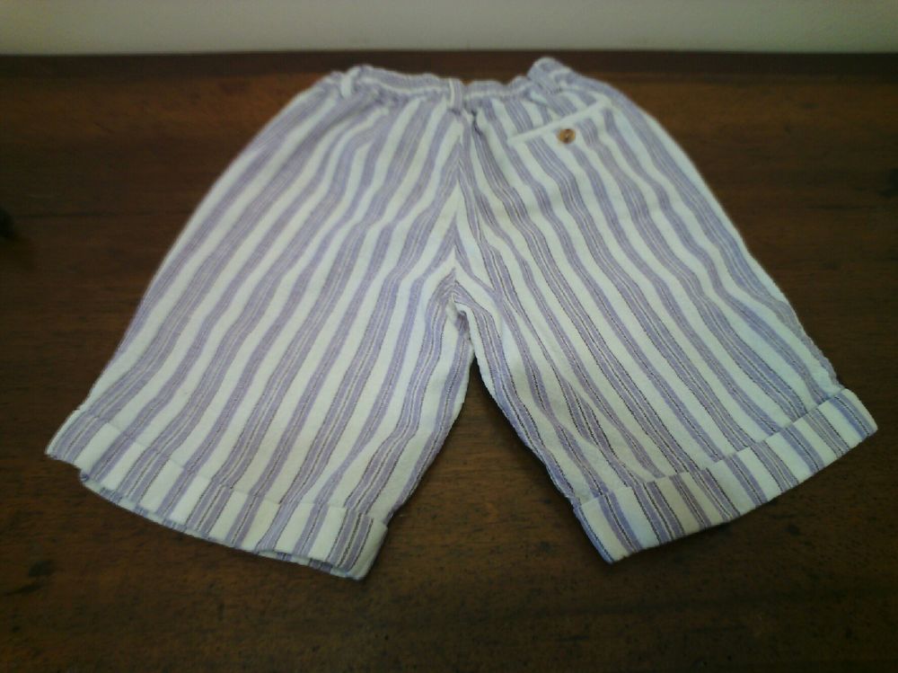 Bermuda &agrave; rayures A l'heure anglaise 94 cm - TBE Vêtements enfants