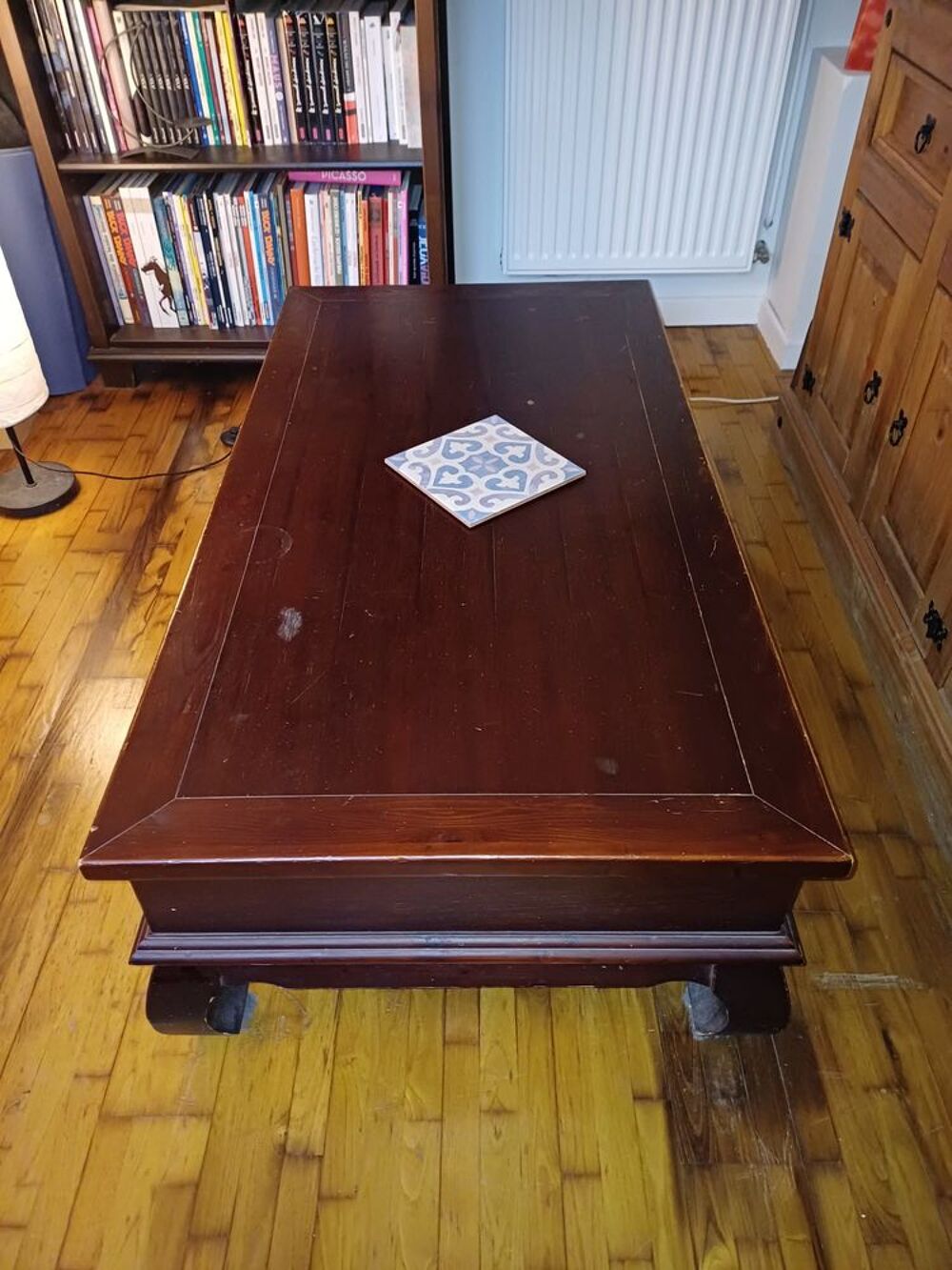 Table basse style oriental bois sombre Meubles