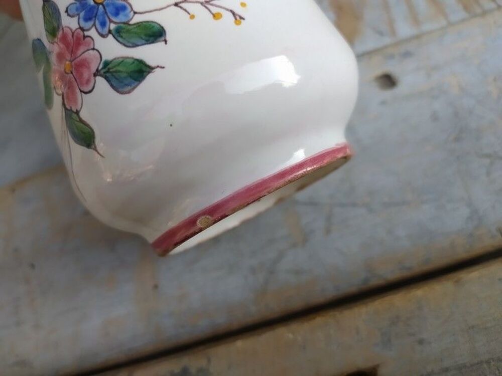 Vase Soliflore D&eacute;cor Fleurs Insectes &Eacute;mile Tessier Malicorne Décoration