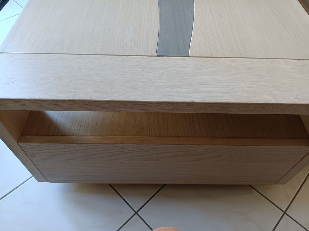 meuble TV en ch&ecirc;ne massif et table basse Meubles