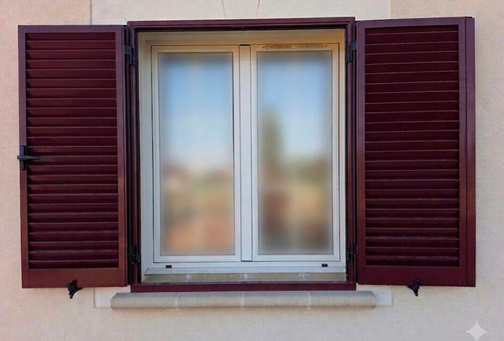 VOLETS BATTANTS ALUMINIUM BORDEAU Bricolage