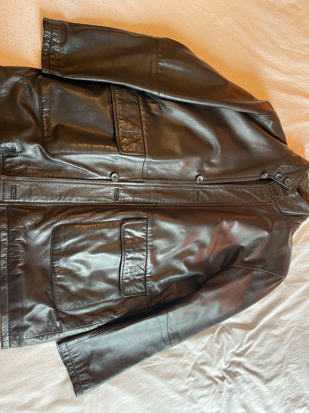 Veste homme en cuir Vêtements