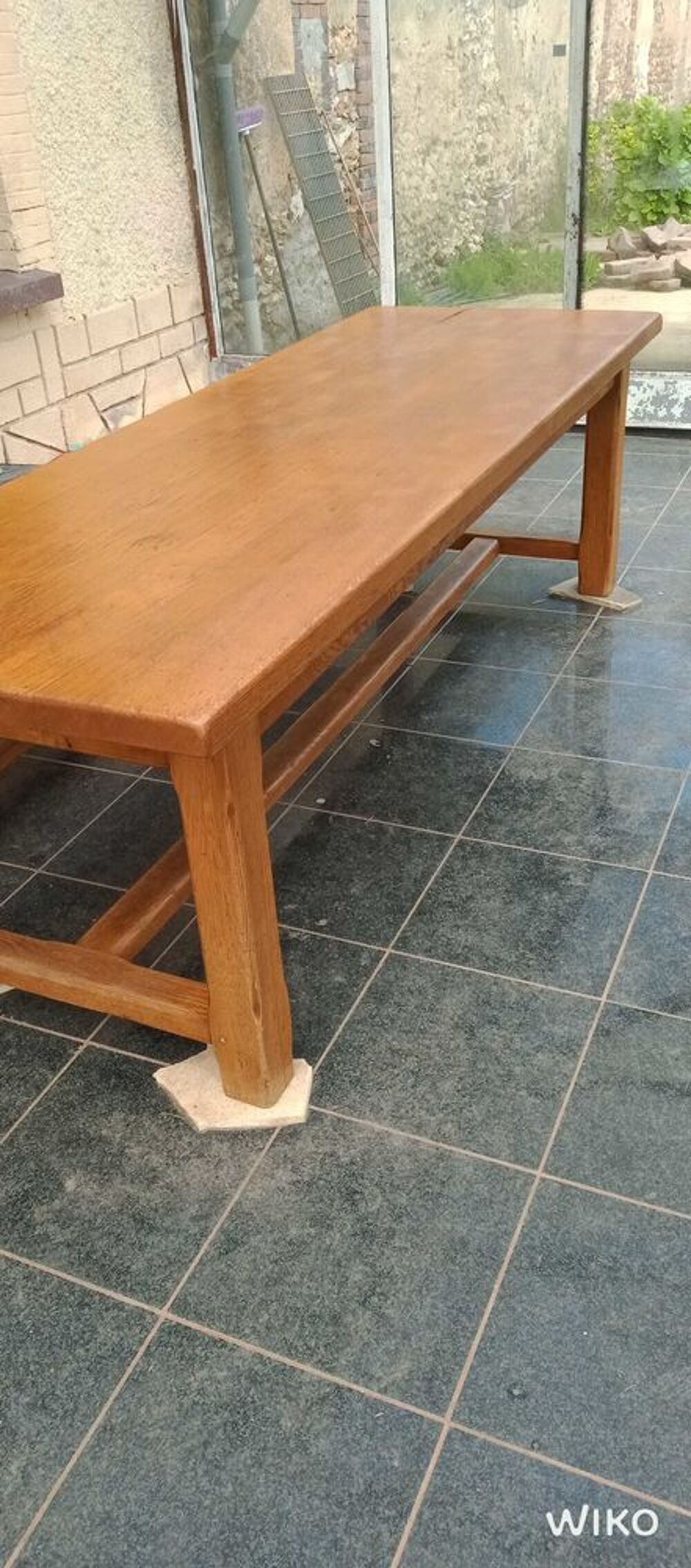 table et banc assortis en ch&ecirc;ne massif Meubles
