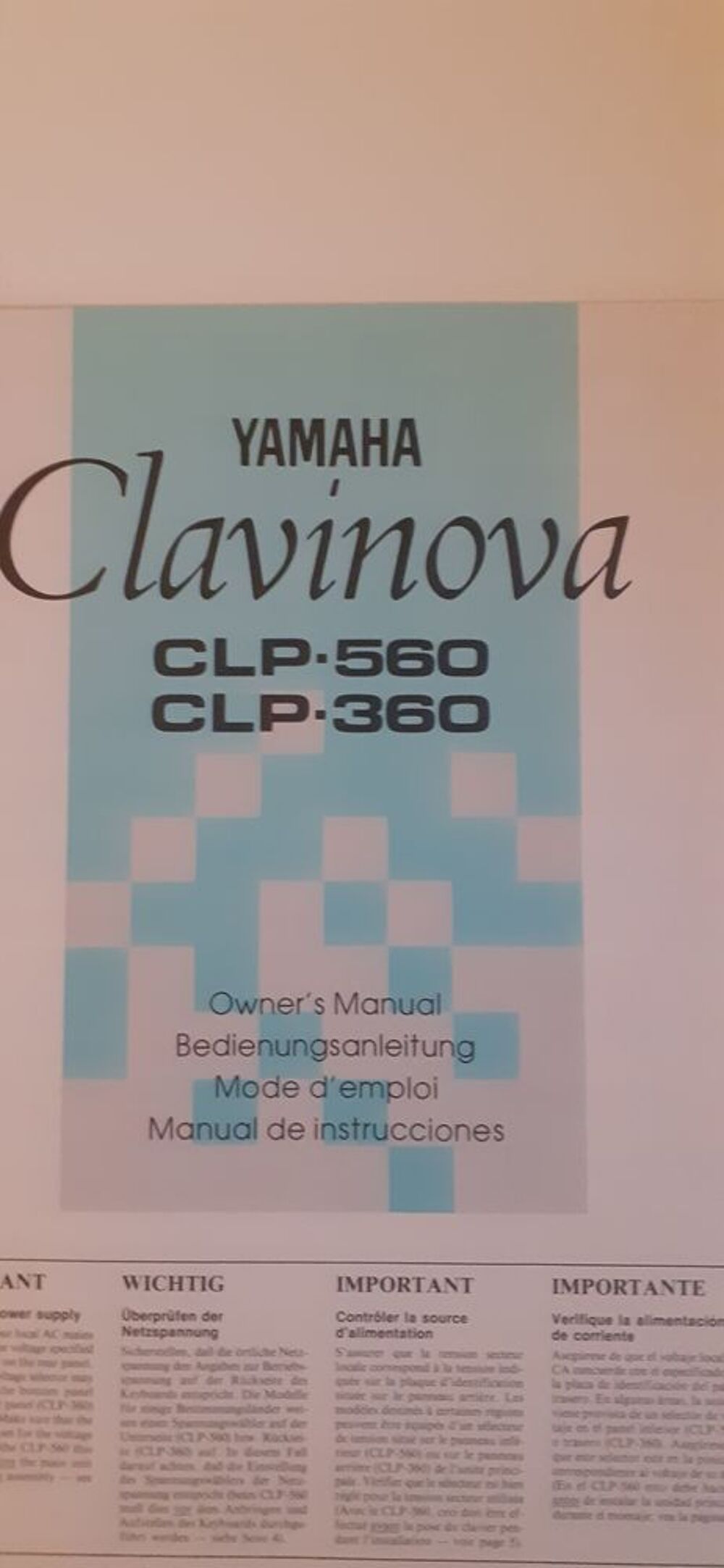 PIANO NUMERIQUE YAMAHA CLAVINOVA Instruments de musique