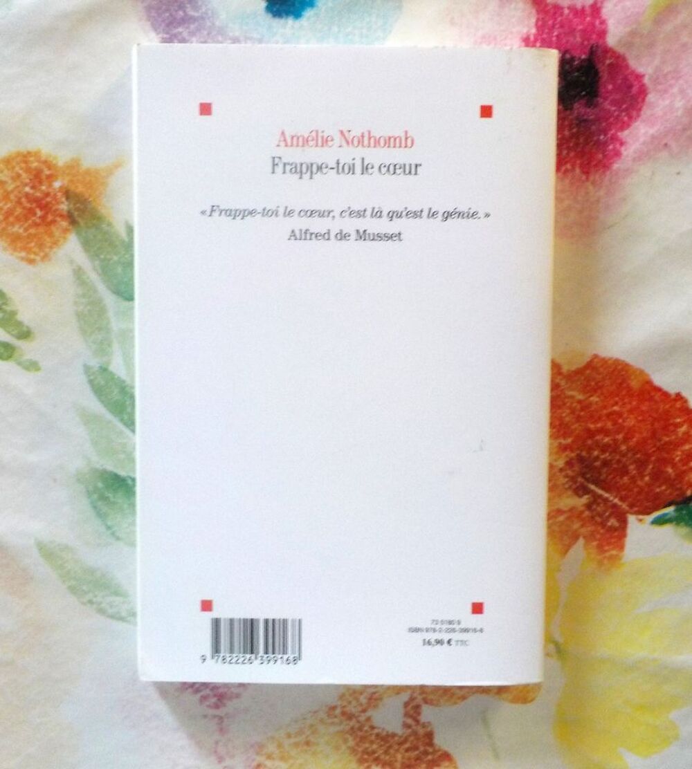 FRAPPE-TOI LE COEUR de Am&eacute;lie NOTHOMB Ed. Albin Michel Livres et BD