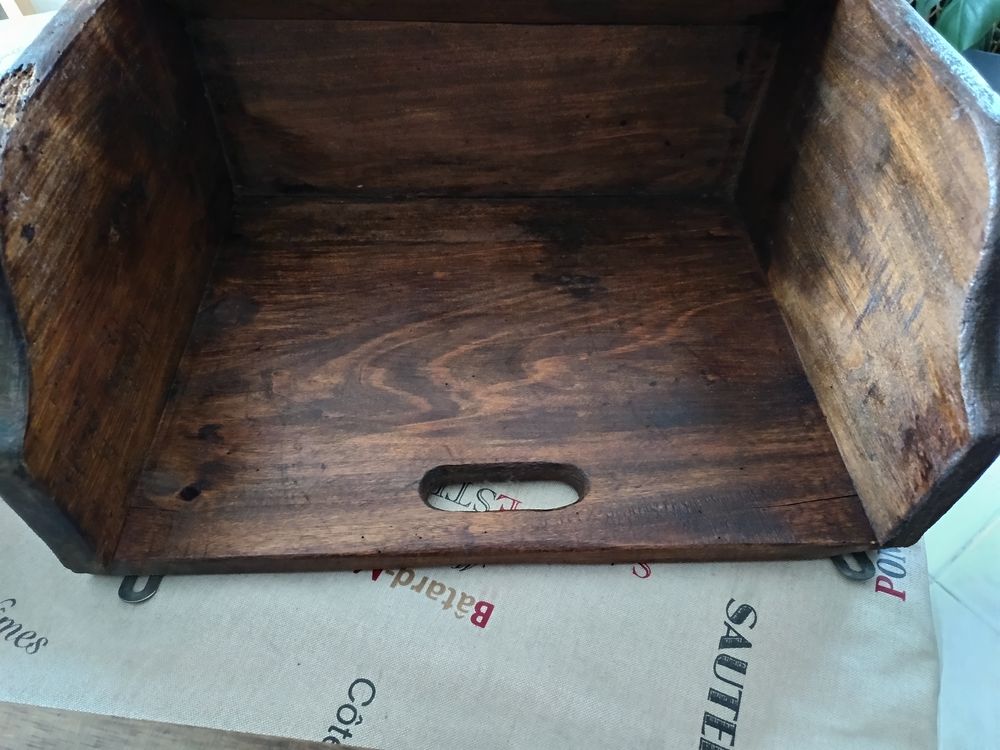 2 caisses de Lavandi&egrave;res en bois massif teint&eacute; Décoration