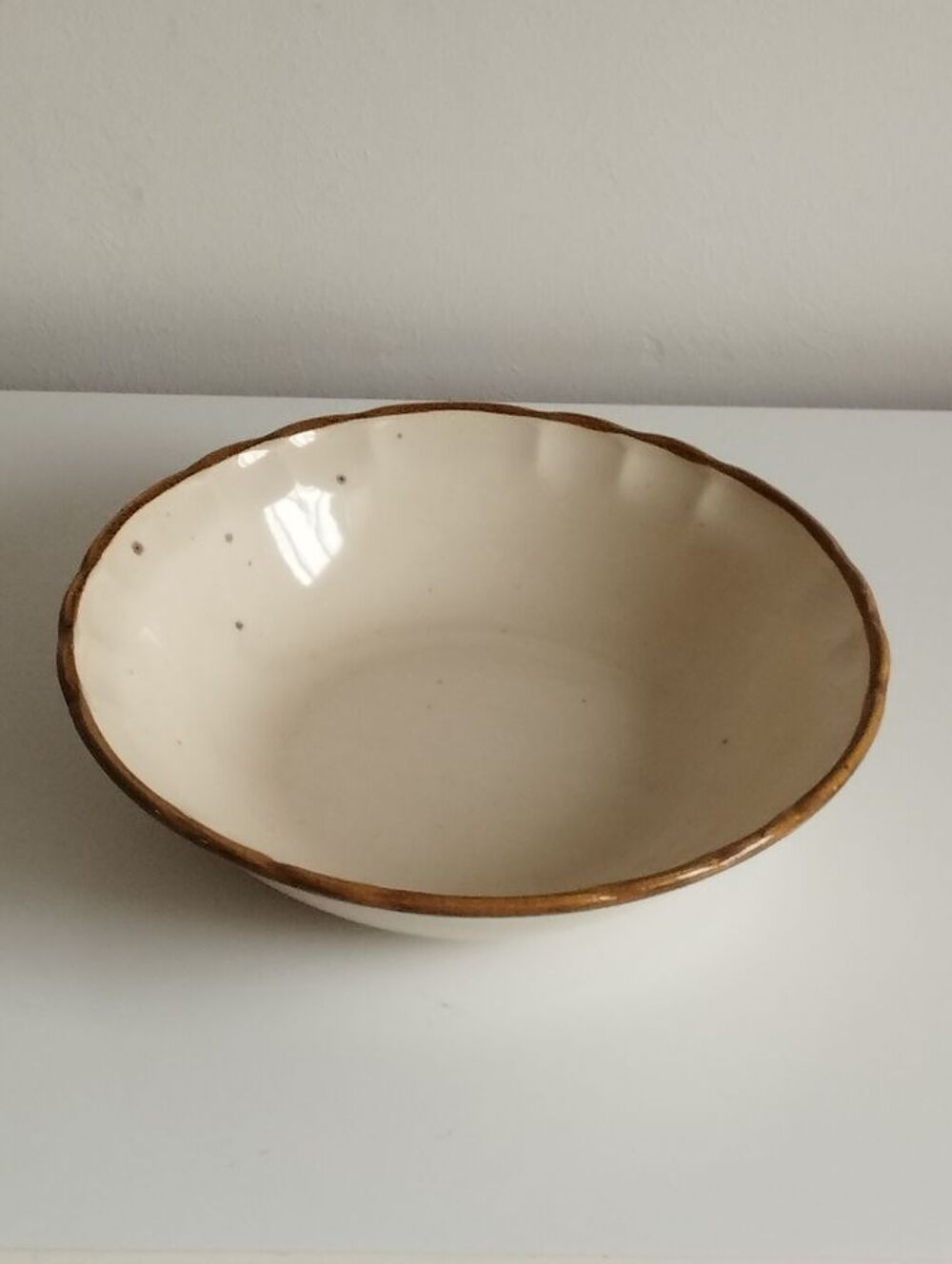 Saladier beige marron Italy Décoration