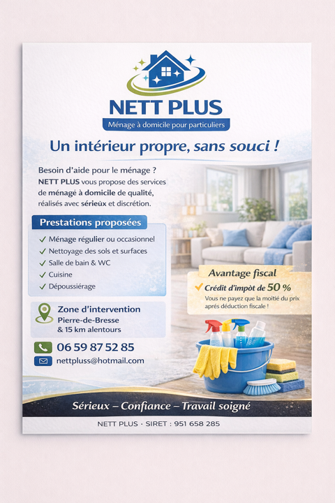 Femme de m&eacute;nage serieuse 0 71270 Pierre-de-bresse