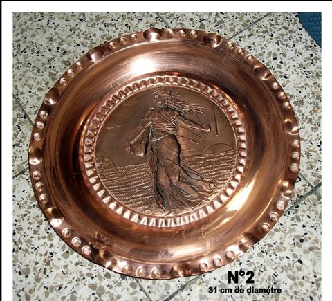 assiette en cuivre la semeuse. 5 Wattrelos (59)