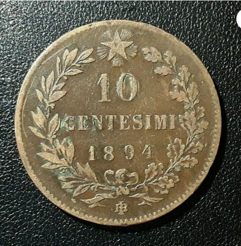 Pièce de monnaie 10 centesimi 1894 5 Hem (59)