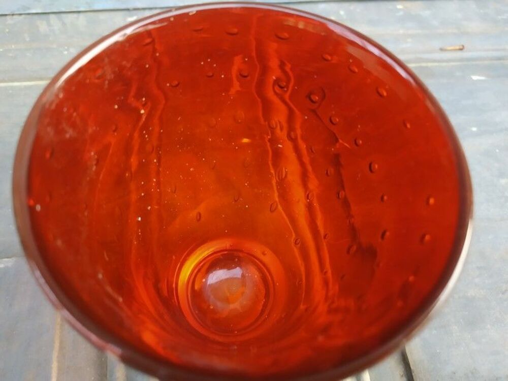 Vase Verre &agrave; Bulles Vintage Murano Fratelli Toso Glass Décoration