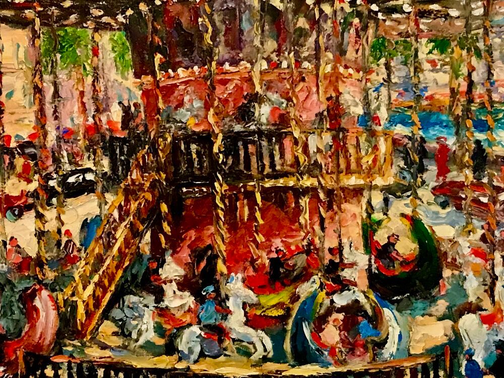 HUILE SUR TOILE sign&eacute;e BOGEY 