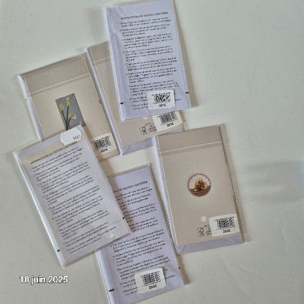 Lot de 6 cartes postales de condol&eacute;ances neuves bien s&ucirc;r ! 