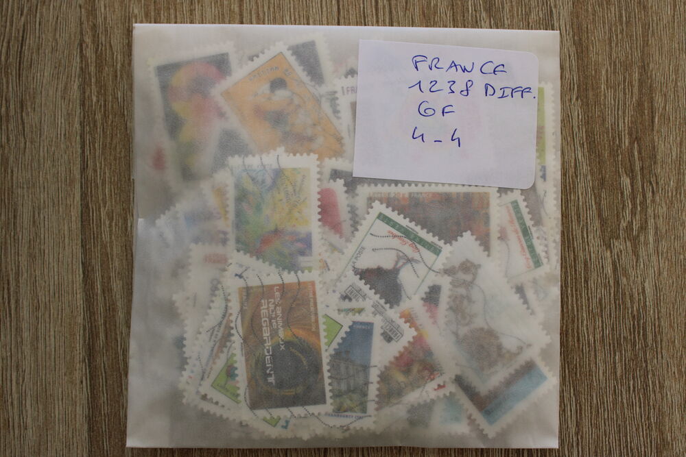 France 1238 timbres diff&eacute;rents grands formats 