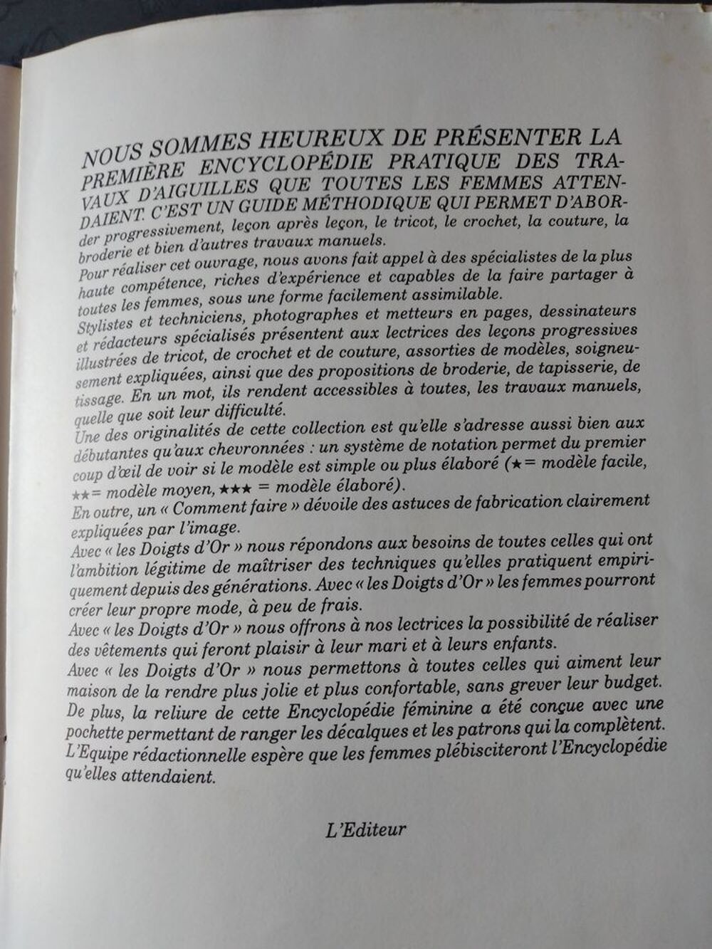  encyclop&eacute;die pratique des travaux d'aiguilles Décoration