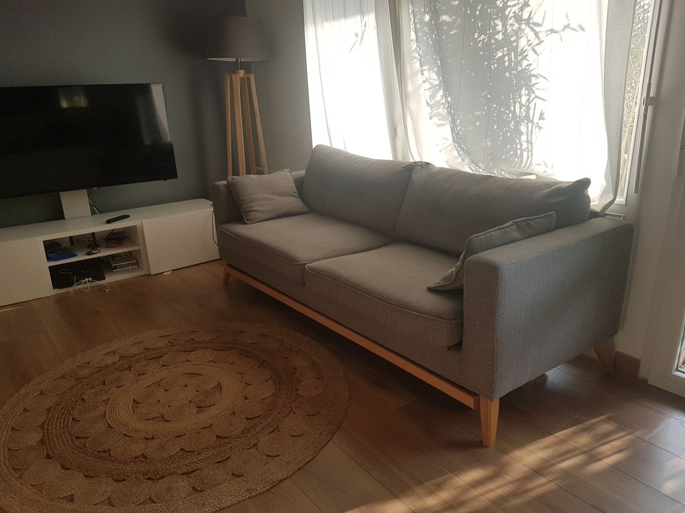 Canap&eacute; convertible scandinave gris 3places Meubles