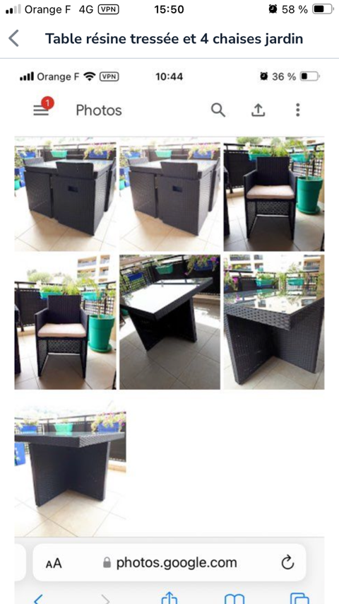 Salon de jardin en rsine encastrable 320 La Seyne-sur-Mer (83)