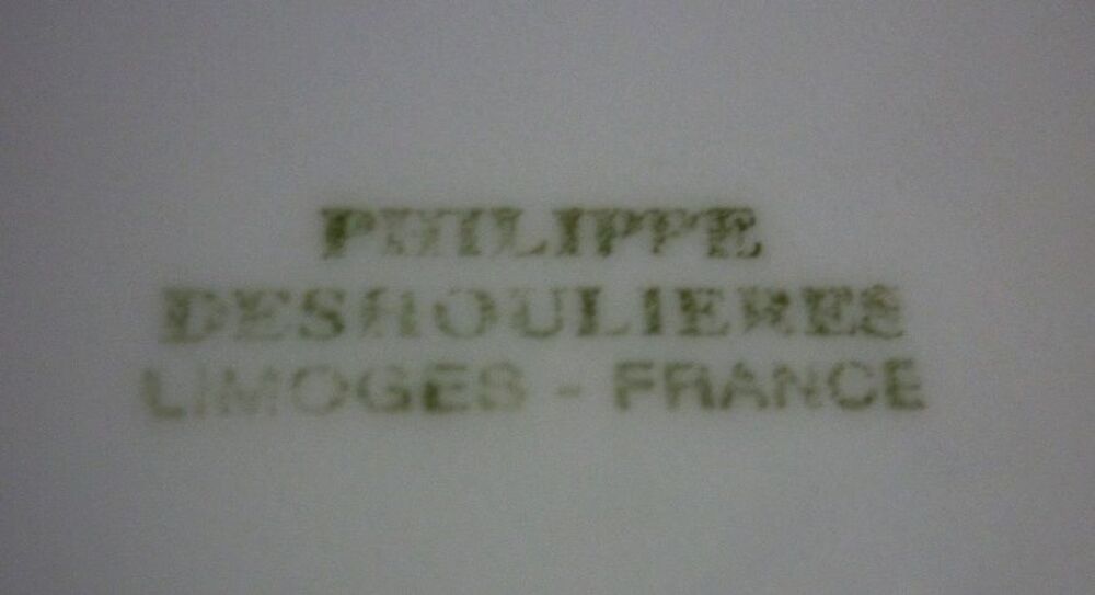 Collection CALIFORNIA: Petit plat rond LIMOGES Deshouli&egrave;res Cuisine